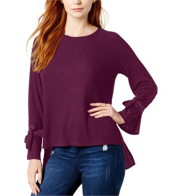 Kensie Womens Tie Sleeve Knit Blouse