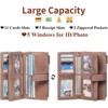 Clotth Womens Large Capacity RFID Blocking Wallet with Removable Wrist Strap –PU Leather Bifold Credit Card Holder & Travel Clutch for Daily Use - 3 of 4
