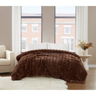 Brooklyn + Jax Coperta Reversibile In Pile Sherpa 480g/m², Morbida E Calda, 150x200 Cm, Double, Colore Fuchsia Con Pois