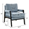 NicBex Accent Chair Modern Armchair Upholstered Living Room Chair Comfy Chair Lounge Chair with Wood Legs for Reading Room - 4 of 4