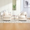 30" Chenille Swivel Barrel Accent Chair with Pillow, 360° Modern Lounge Armchair for Living Room Bedroom-3irtyhousy - 2 of 4