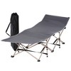 Outsunny Folding Camping Cot for Adults with Carry Bags, Side Pockets, Outdoor Portable Sleeping Bed for Travel Camp Vocation - 4 of 4