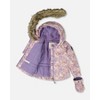 Deux par Deux Girl Two-Piece Baby Play Snowsuit Purple Gray - 3 of 4
