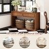 Whisen Rustic Wooden Console Table, Elegant Entryway Table with Storage Drawers and Open Shelf - 4 of 4