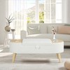TiramisuBest Grey Storage Ottoman Bench 55.12 in, Chenille Tufted Bed Bench with Hidden Storage - 3 of 4