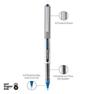Uni Vision Rollerball Pen Fine Point Blue Ink Dozen (60134)