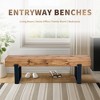 Dexmalle 59"Farmhouse Natural Wood Dining Bench,Put Shoes,Entryway - 4 of 4