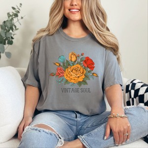 Simply Sage Market Vintage Soul Flowers Garment Dyed Tee - 1 of 4