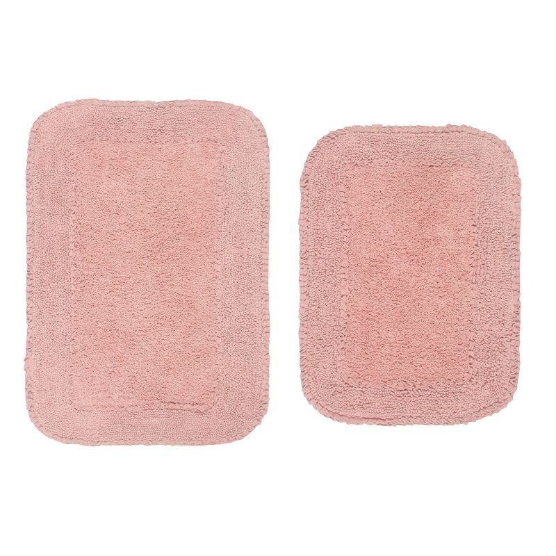 Radiant Collection Cotton Ruffle Pattern Tufted Set of 2 Bath Rug Set - Home Weavers, 2 of 5