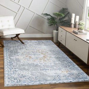 Gulches 5'3" x 7' Multi Area Rug - Elegant Medallion Design for Timeless Beauty - 1 of 4