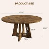 47" Round MDF Dining Table for 4-6, Farmhouse Style Wood Top & Legs, Large Home Table for Kitchen Living Room (No Chairs) - 2 of 4