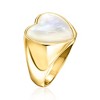 Ross-Simons Mother-Of-Pearl Heart Ring in 18kt Gold Over Sterling - 3 of 4