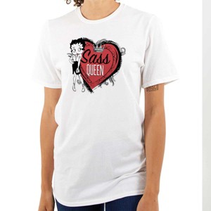 Betty Boop Sass Queen Cartoon Womens Graphic T Shirt Tees Brisco Brands - 1 of 4