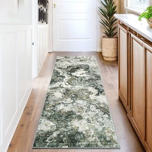 Area Rugs, Modern Abstract Washable Rug for Living Room, Soft Non Slip Non-Shedding Area Rug - 1 of 4