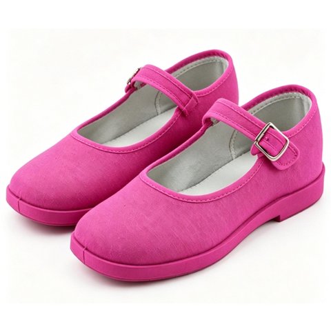 Обувь Bangka Women's Mary Jane Lolita Shoes Cotton Upper Round Toe Ballet, Fuchsia-10