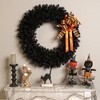 Northlight Colorado Spruce Artificial Halloween Wreath - 36" - Black - Unlit - 2 of 4