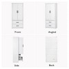 Kitchen Pantry Cabinet with 2 Drawers, 8 Door Shelves, Adjustable Shelves, Embossed Texture Freestanding Storage Hutch for Dining Room - 4 of 4