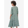 ellos Plus Size Tiered Cotton Midi Dress - 3 of 4