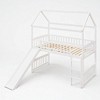 Twin Size Loft Bed with Slide and Guardrails, Wood Playhouse Loft Bed Frame for Kids with Ladder - 4 of 4