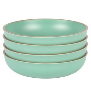Gibson Home Rockabye 4 Poece 8.5 Inch Melamine Dinner Bowl Set In Green - 1 of 4
