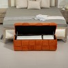 Toy Storage Bench,Bedroom End Bench,Upholstered Storage Hassock With Safety Hinge,Entryway Storage Ottoman Bench For Living Room,Bedroom-Cuddlewood - 3 of 4