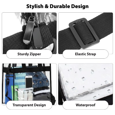 Garnen Clear Bag for Stadium 12x6x12, Crossbody Shoulder Tote Bag With Zipper, Clear Stadium Approved Bag See Through Bag for Events Travel Concert — фото 3