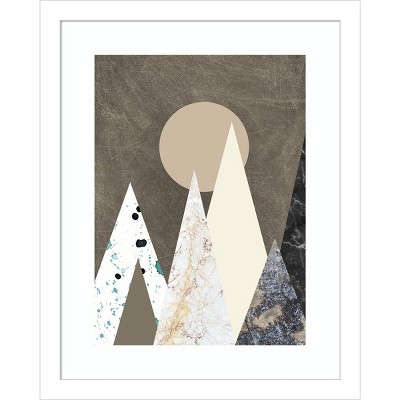 12" x 15" Mountain Peaks by Design Fabrikken Framed Wall Art Print - Amanti Art