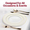 Smarty Had A Party White w/ Gold Edge Rim Plastic Wedding Set - 30 Sets - 2 of 4
