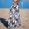 Women's Tropical Leaf Print Wide-Leg Palazzo Pants - Cupshe - 2 of 4