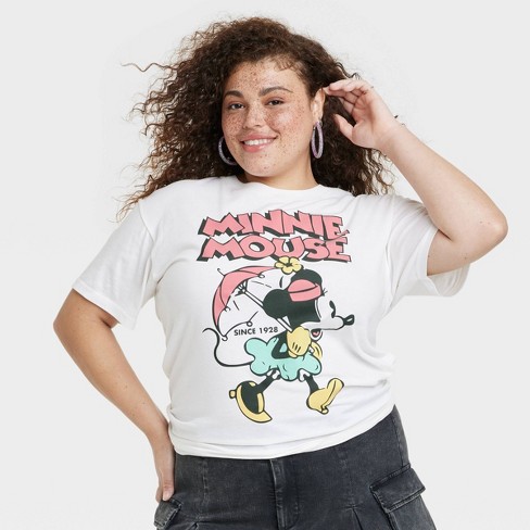 Disney Plus Size Womens T-Shirt Mickey Mouse Side Print (Black, 1X) at   Women's Clothing store