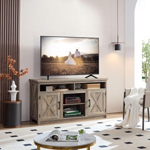 NicBex Barn Door TV Stand for 65 Inch TV,TV Entertainment Center with Closed Storage Space and Open Shelves,TV Console Table for Living Room - 1 of 4
