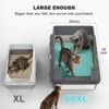 Large Cat Litter Box 28x20 Inches, High-Sided Enclosed Litter Pan with Low Entry, Non-Stick Bottom for 3+ Cats, Senior & Overweight Cat Friendly - 3 of 4