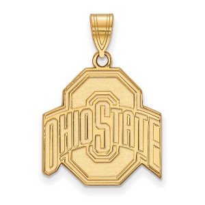 Black Bow Jewelry 10k Yellow Gold Ohio State Buckeyes NCAA Large Pendant - 1 of 3
