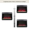 Syemin Indoor Fireplaces Small Electric Fireplace Heater 23" Fireplace Stove with 3D Flame Effect Freestanding Space Heaters, Black, 23.98"*5"*18.1" - 4 of 4