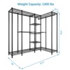 VIPEK L50 Protable Closet Rack Large Corner Freestanding Wardrobe Closet, Max Load 1300LBS, Black - 3 of 4