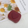 Unique Bargains Heart Rectangular Contact Lens Case Wine Red 1 Set - 4 of 4