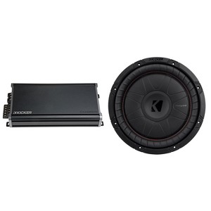 Kicker 12 Inch CVT Thin Woofer Includes 52CVT122 Package with 46CXA6605 Amplifier - 1 of 4