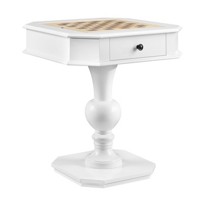 VYNXARIA Galini White Finish Game Table
