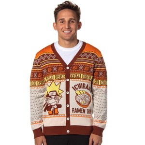 Seven Times Six Naruto Shippuden Men's Ichiraku Ramen Shop Ugly Christmas Sweater Cardigan Multicoloured - 1 of 4