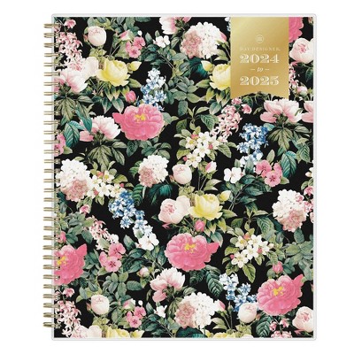 Day Designer 2024-25 Weekly/Monthly Planner 11"x8.5" Wirebound Frosted Les Fleurs: Academic Calendar, Adult Stationery