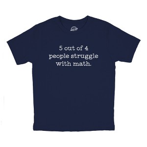 Youth 5 Out Of 4 People Struggle With Math T Shirt Funny Nerdy School Joke Tee For Kids - Crazy Dog Youth T Shirt - 1 of 4