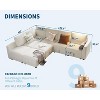 8/9 Seater U Shaped Modular Sectional Sofa, Oversized Convertible Couch with Storage, Chenille Sofa with Chaise & Removable Cover - 3 of 4