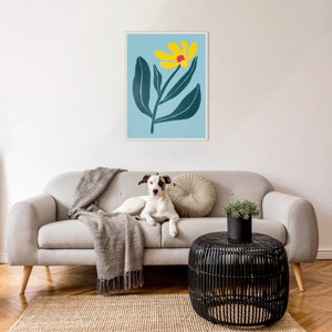 Amanti Art 23"x30" Yellow Flower by Emma Daisy Framed Canvas Wall Art Print - 1 of 4