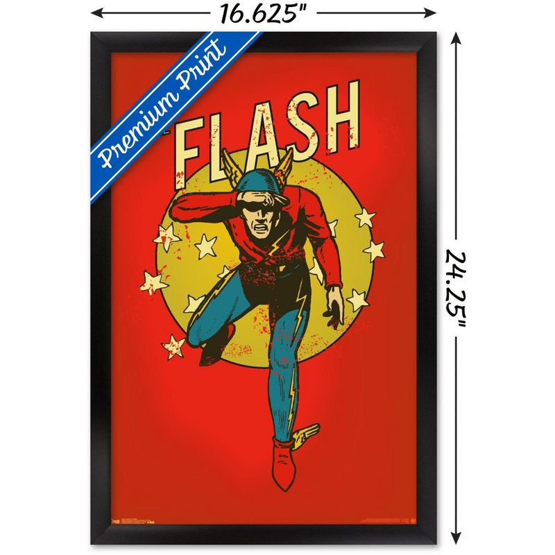 Trends International DC Comics - The Flash - VIntage Framed Wall Poster Prints, 3 of 7