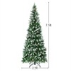 Resenkos 7.5 Feet Artificial Christmas Tree with Pine Cones - 3 of 4