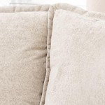 beige + chenille + 3 seat + foam