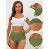 Allegra K Women's Elastic High-Waisted Unlined Breathable No-Show Hipster Underwear - 3 of 4