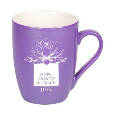 Elanze Designs Hope Dignity And Grace Passion Purple 10 ounce New Bone China Coffee Cup Mug