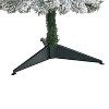 3ft. Flocked Pencil Artificial Christmas Tree with 50 Clear Lights and 132 Branches – Petite Winter X-Mas Décor Tree - 4 of 4