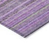 Purple Eggplant And Lilac Striped Washable Indoor Outdoor Area Rug - 4 of 4